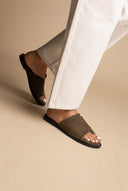 Estil - Comfort Suede Sandals - Olive Suede