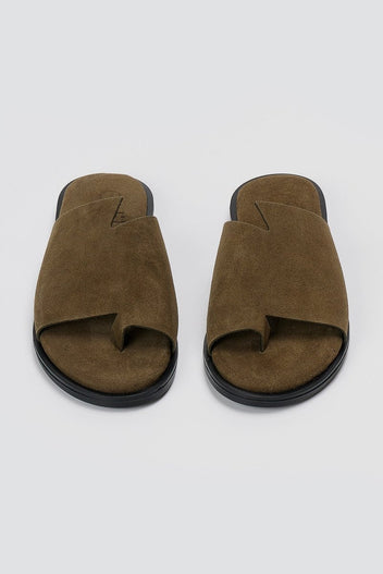Estil - Comfort Suede Sandals - Olive Suede