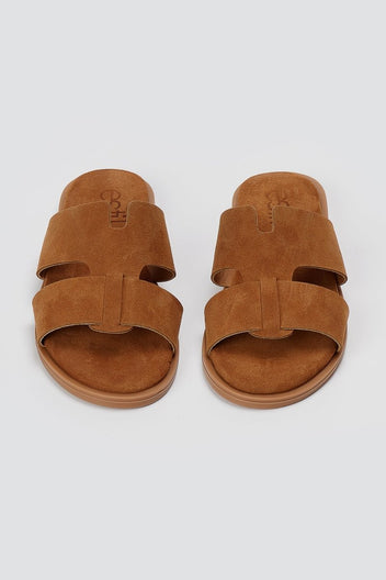 Estil - Comfort Suede Sandals - Tan Suede