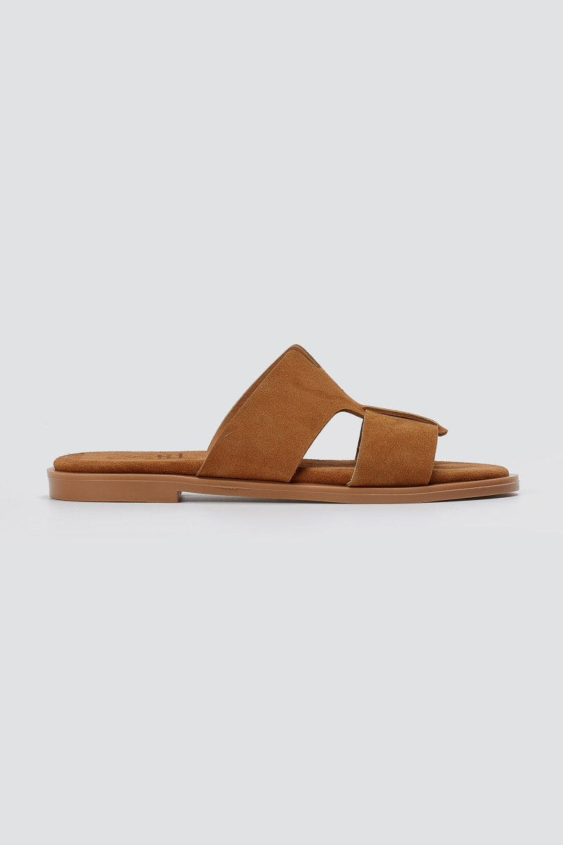Estil - Comfort Suede Sandals - Tan Suede