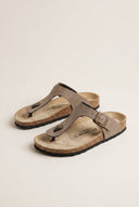 Gold Star - Comfort T Strap Sandals - Brown Matte