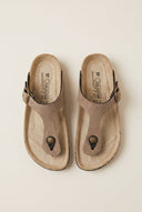 Gold Star - Comfort T Strap Sandals - Brown Matte