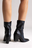 Corina Cowboy Ankle Boots - Black Matte - thefashionproject.gr - CORINA