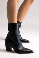 Corina Cowboy Ankle Boots - Black Matte - thefashionproject.gr - CORINA