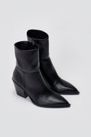 Corina Cowboy Ankle Boots - Black Matte - thefashionproject.gr - CORINA