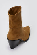 Corina Cowboy Ankle Boots - Camel Suede - thefashionproject.gr - CORINA