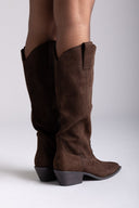 Corina Cowboy Boots - Brown Suede - thefashionproject.gr - CORINA