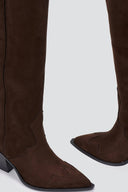 Corina Cowboy Boots - Brown Suede - thefashionproject.gr - CORINA