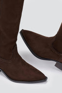 Corina Cowboy Boots - Brown Suede - thefashionproject.gr - CORINA