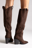 Corina Cowboy Boots - Brown Suede - thefashionproject.gr - CORINA