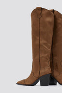Corina Cowboy Boots - Camel Suede - thefashionproject.gr - CORINA