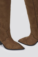 Corina Cowboy Boots - Camel Suede - thefashionproject.gr - CORINA