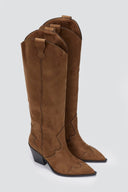 Corina Cowboy Boots - Camel Suede - thefashionproject.gr - CORINA