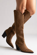 Corina Cowboy Boots - Camel Suede - thefashionproject.gr - CORINA