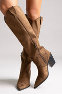 Corina Cowboy Boots - Camel Suede - thefashionproject.gr - CORINA