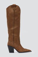 Corina Cowboy Boots - Camel Suede - thefashionproject.gr - CORINA