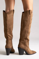 Corina Cowboy Boots - Camel Suede - thefashionproject.gr - CORINA
