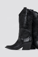 Corina Cowboy Boots Mid Calf - Black Matte - thefashionproject.gr - CORINA