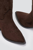 Corina Cowboy Boots Mid Calf - Brown Suede - thefashionproject.gr - CORINA