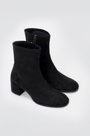 Corina Low Heel Ankle Boot - Black Suede - thefashionproject.gr - CORINA