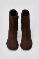Corina Low Heel Ankle Boot - Brown Suede - thefashionproject.gr - CORINA