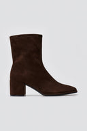 Corina Low Heel Ankle Boot - Brown Suede - thefashionproject.gr - CORINA