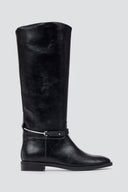 Corina Riding Boots Metal Detail - Black Matte - thefashionproject.gr - CORINA