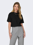 ONLY - Cotton T-Shirt - Black