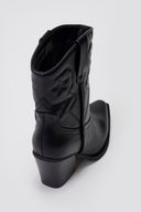 Cowboy Ankle Boots - Black Matte - thefashionproject.gr - Martin Pescatore