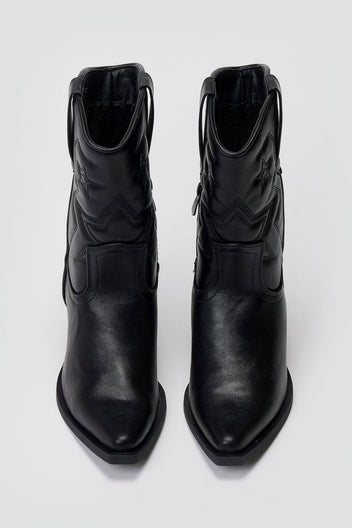 Cowboy Ankle Boots - Black Matte - thefashionproject.gr - Martin Pescatore