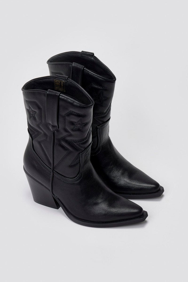 Martin Pescatore - Cowboy Ankle Boots - Black Matte