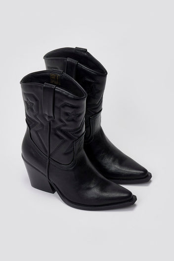 Martin Pescatore - Cowboy Ankle Boots - Black Matte