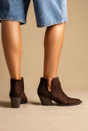CORINA - Cowboy Ankle Boots - Brown Suede