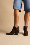 CORINA - Cowboy Ankle Boots - Brown Suede