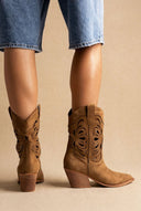 CORINA - Cowboy Ankle Boots - Camel Suede