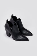 Cowboy Ankle Boots Cutout - Black Matte - thefashionproject.gr - TFP