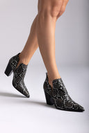 Cowboy Ankle Boots Snake Print TFP - Grey Snake Print - thefashionproject.gr - TFP