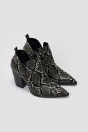 Cowboy Ankle Boots Snake Print TFP - Grey Snake Print - thefashionproject.gr - TFP