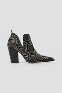 Cowboy Ankle Boots Snake Print TFP - Grey Snake Print - thefashionproject.gr - TFP