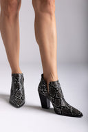 Cowboy Ankle Boots Snake Print TFP - Grey Snake Print - thefashionproject.gr - TFP