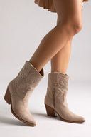 Cowboy Ankle Boots - Taupe Suede - thefashionproject.gr - Martin Pescatore