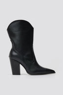 Cowboy Ankle Boots TFP - Black Matte - thefashionproject.gr - TFP