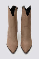 Cowboy Ankle Boots TFP - Taupe Suede - thefashionproject.gr - TFP