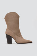 Cowboy Ankle Boots TFP - Taupe Suede - thefashionproject.gr - TFP