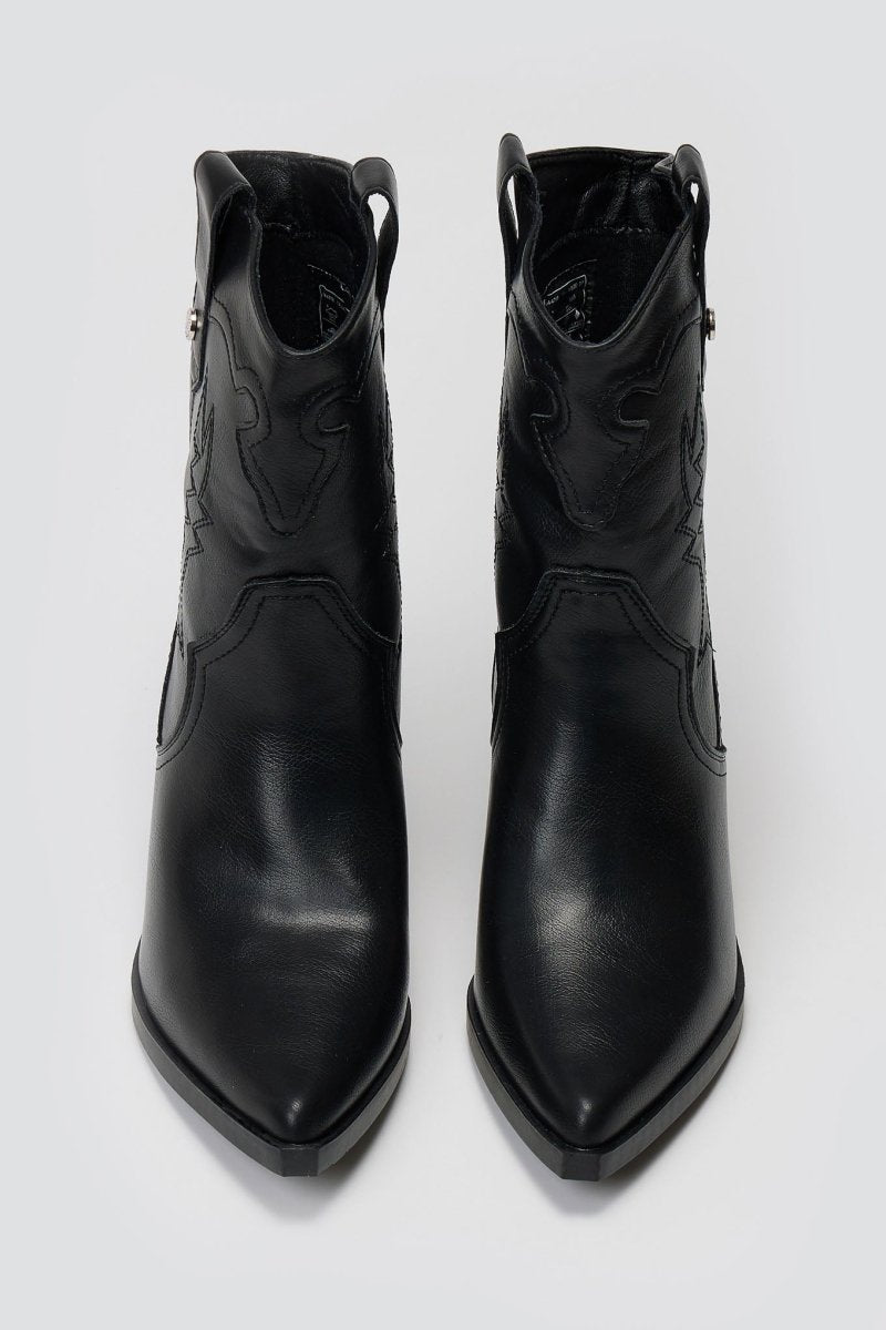 Cowboy Ankle Boots - Black Matte – thefashionproject.gr