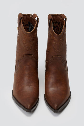 Cowboy Ankle Boots XTI 144718 - Tan Matte - thefashionproject.gr - Xti Footwear