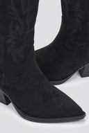 Cowboy boots - Black Suede - thefashionproject.gr - Ideal shoes