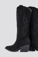 Cowboy boots - Black Suede - thefashionproject.gr - Ideal shoes
