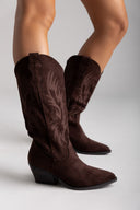 Cowboy boots - Brown Suede - thefashionproject.gr - Ideal shoes