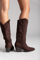 Cowboy boots - Brown Suede - thefashionproject.gr - Ideal shoes